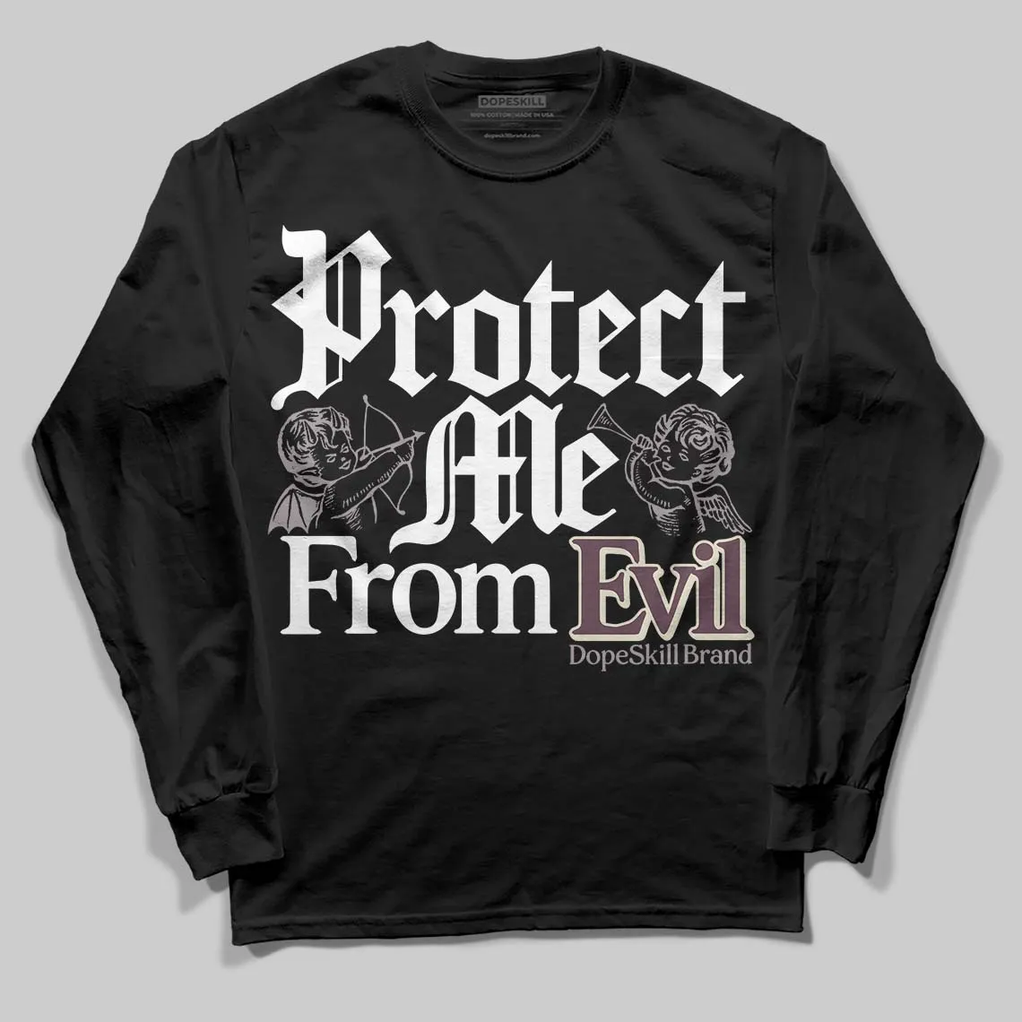 A Ma Maniere x "Violet Ore" 5s DopeSkill Long Sleeve T-Shirt Protect Me From Evil Graphic sold by DopeSkill product image thumbnail 2