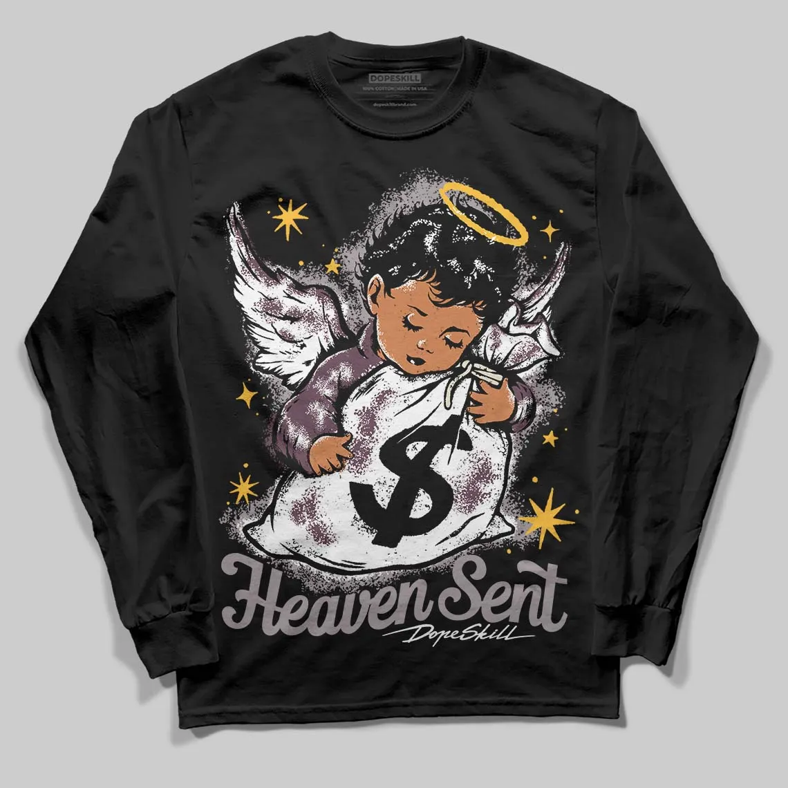 A Ma Maniere x "Violet Ore" 5s DopeSkill Long Sleeve T-Shirt Heaven Sent Graphic sold by DopeSkill product image thumbnail 2