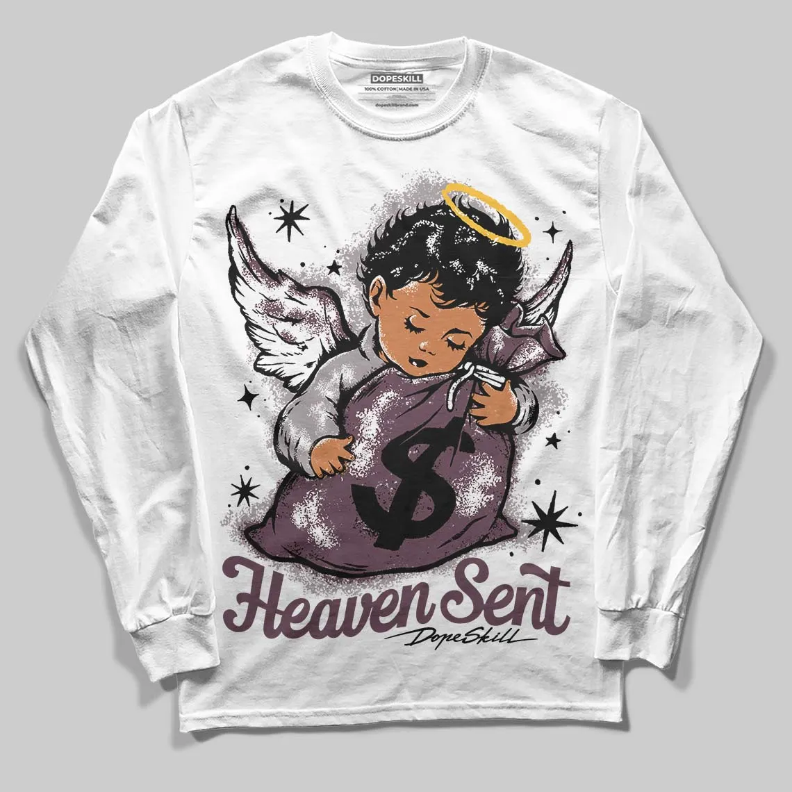 A Ma Maniere x "Violet Ore" 5s DopeSkill Long Sleeve T-Shirt Heaven Sent Graphic sold by DopeSkill