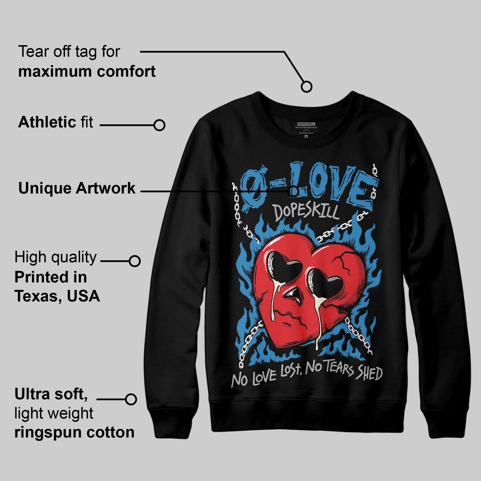 Rare Air 3s DopeSkill Sweatshirt Crying Heart Graphic sold by DopeSkill product image thumbnail 3