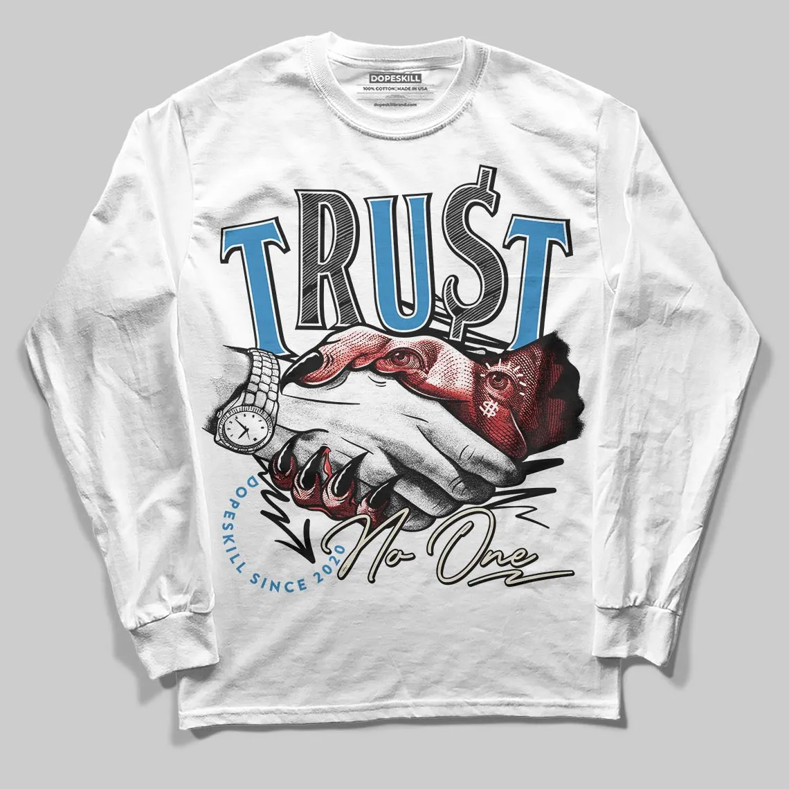 Rare Air 3s DopeSkill Long Sleeve T-Shirt Trust No One Graphic sold by DopeSkill product image thumbnail 2
