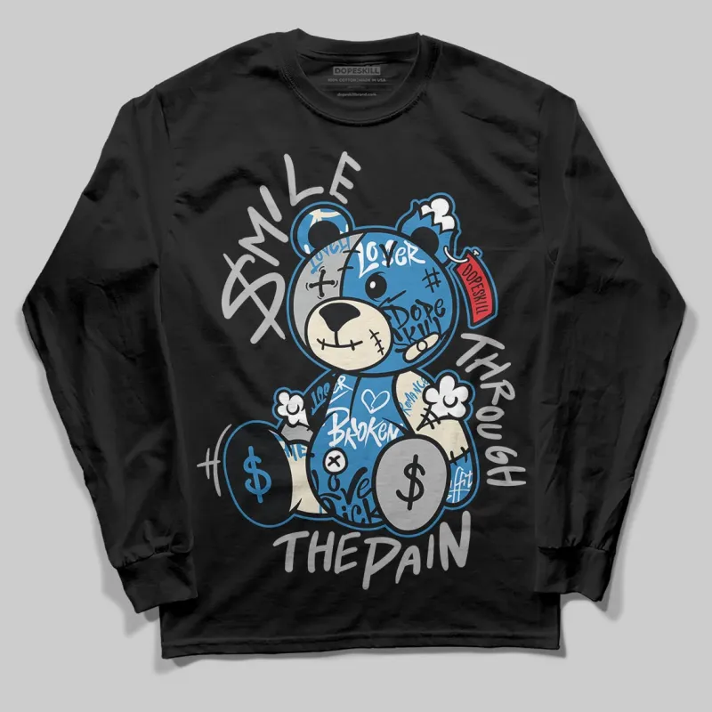 Rare Air 3s DopeSkill Long Sleeve T-Shirt Smile Through The Pain Graphic sold by DopeSkill