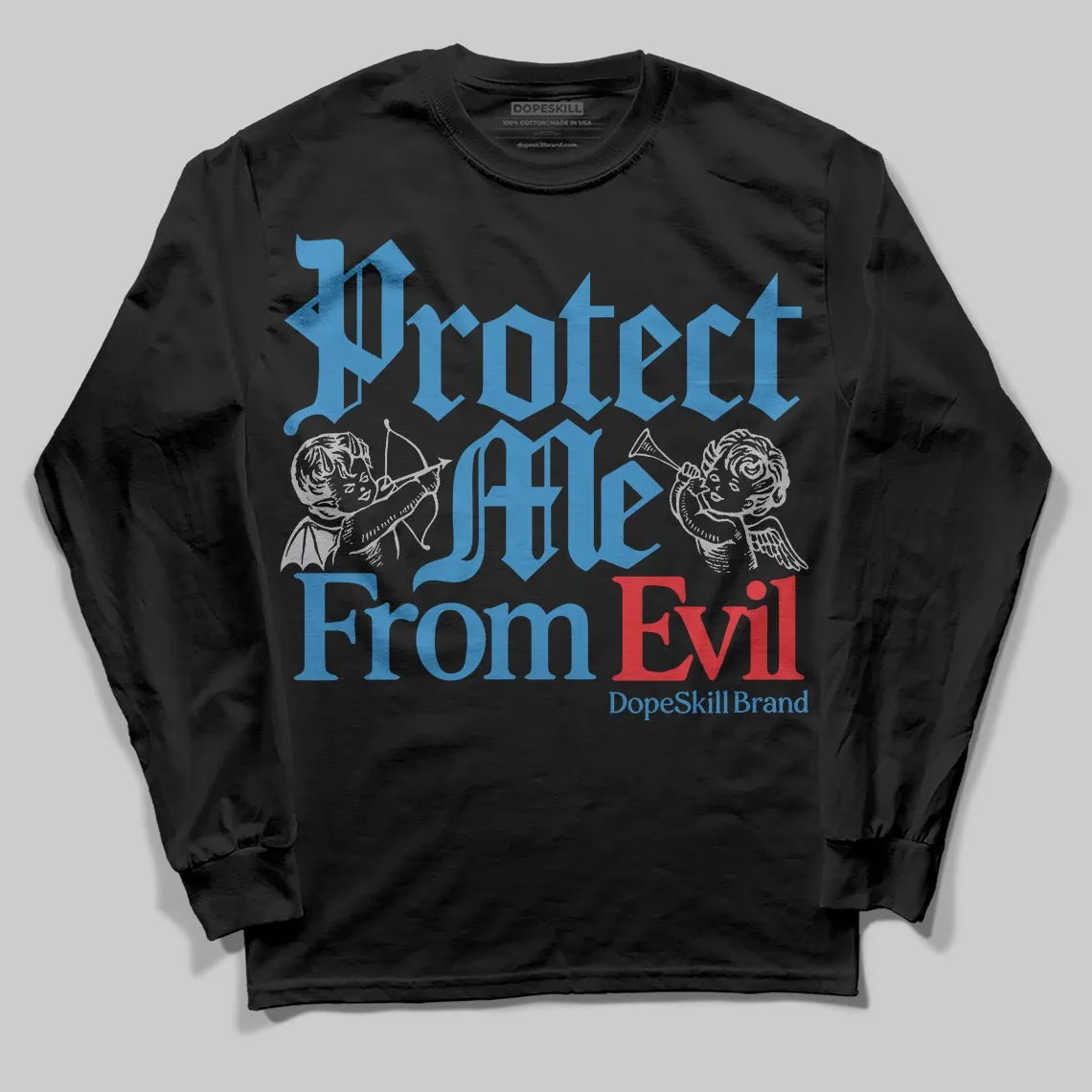 Rare Air 3s DopeSkill Long Sleeve T-Shirt Protect Me From Evil Graphic sold by DopeSkill