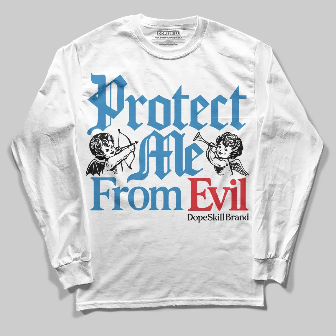 Rare Air 3s DopeSkill Long Sleeve T-Shirt Protect Me From Evil Graphic sold by DopeSkill product image thumbnail 2