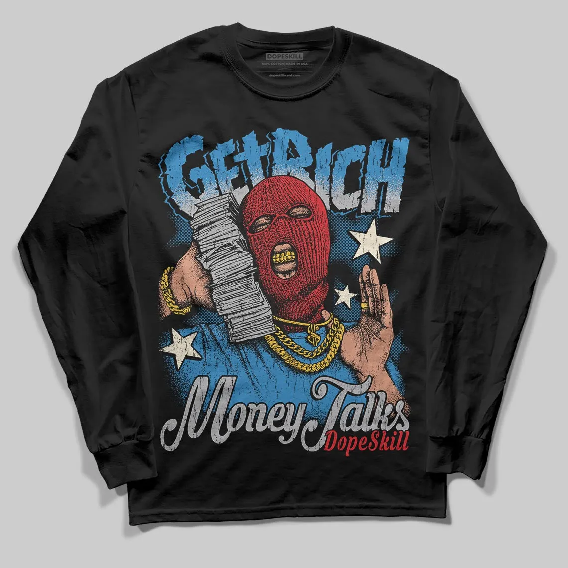 Rare Air 3s DopeSkill Long Sleeve T-Shirt Get Rich Graphic sold by DopeSkill