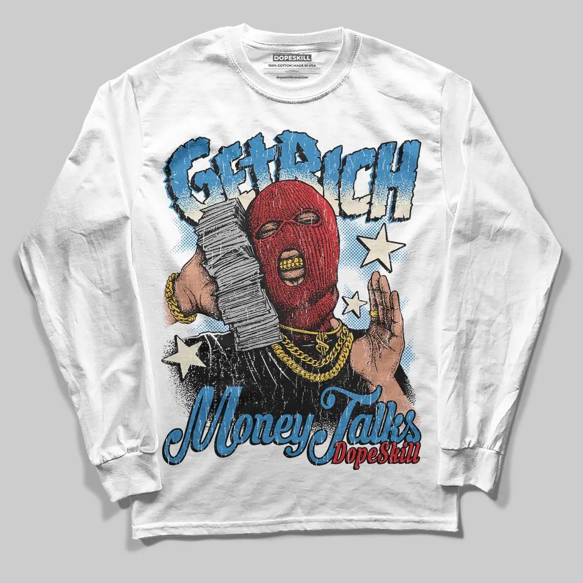 Rare Air 3s DopeSkill Long Sleeve T-Shirt Get Rich Graphic sold by DopeSkill product image thumbnail 2