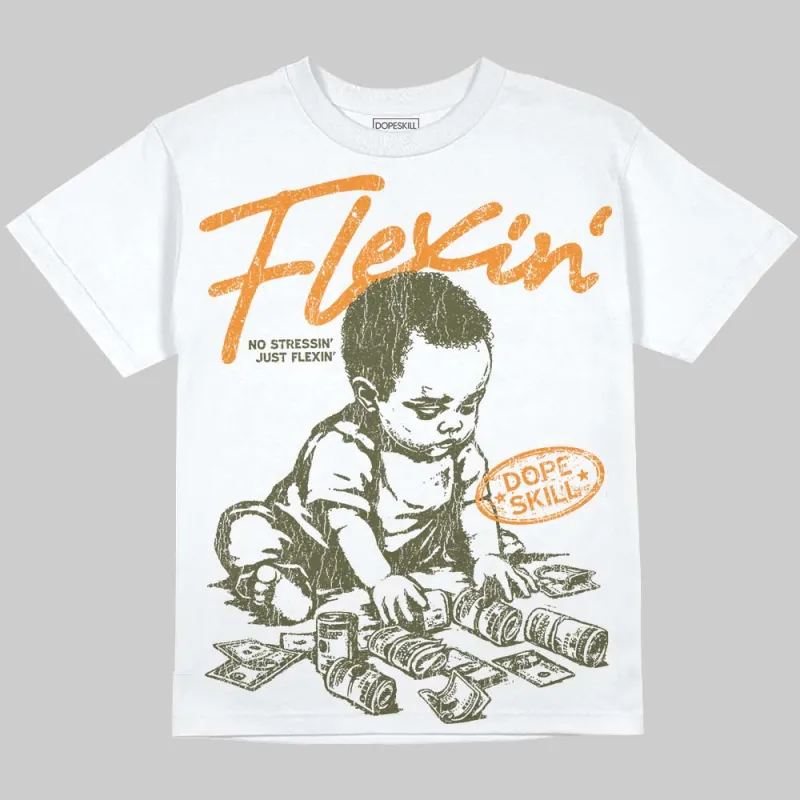 Olive 5s DopeSkill Oversize Print T-Shirt Flexin' Graphic made by DopeSkill