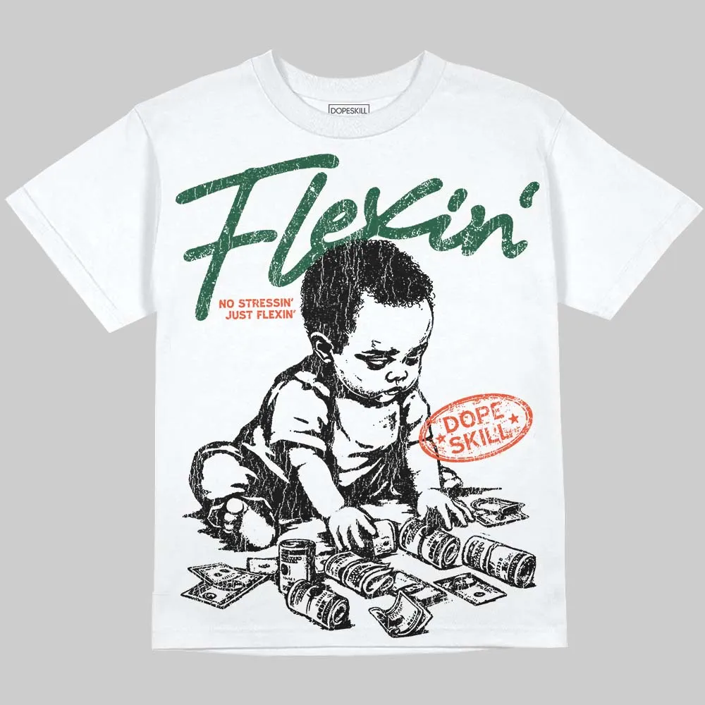 Dunk Team Dark Green Orange DopeSkill Oversize Print T-Shirt Flexin' Graphic sold by DopeSkill