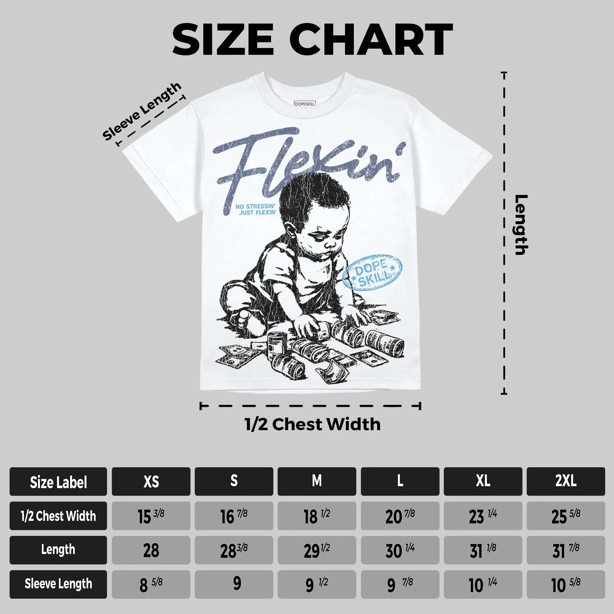 Diffused Blue 11s DopeSkill Oversize Print T-Shirt Flexin' Graphic sold by DopeSkill product image thumbnail 2