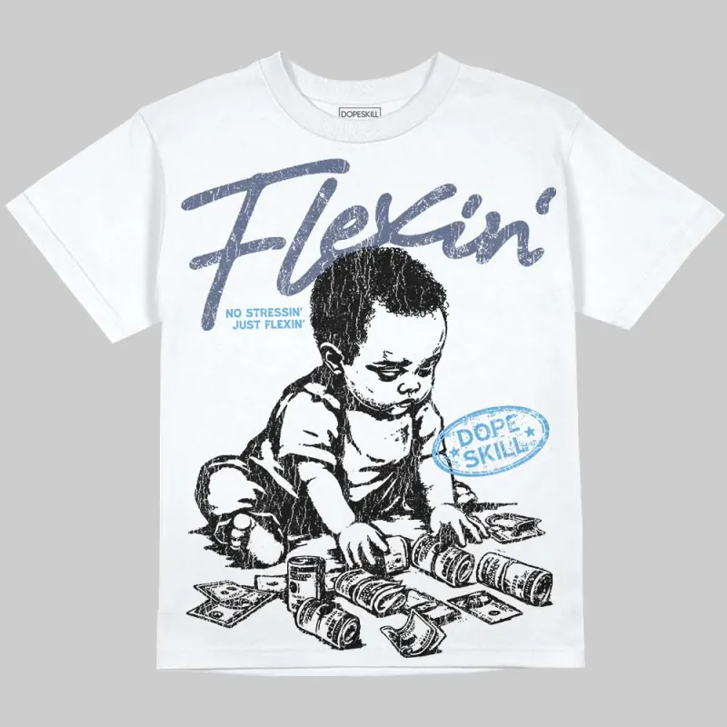 Diffused Blue 11s DopeSkill Oversize Print T-Shirt Flexin' Graphic sold by DopeSkill