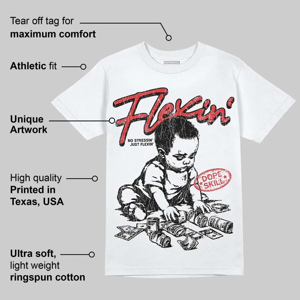 Red Cement 4S DopeSkill T-Shirt Flexin' Graphic sold by DopeSkill product image thumbnail 3