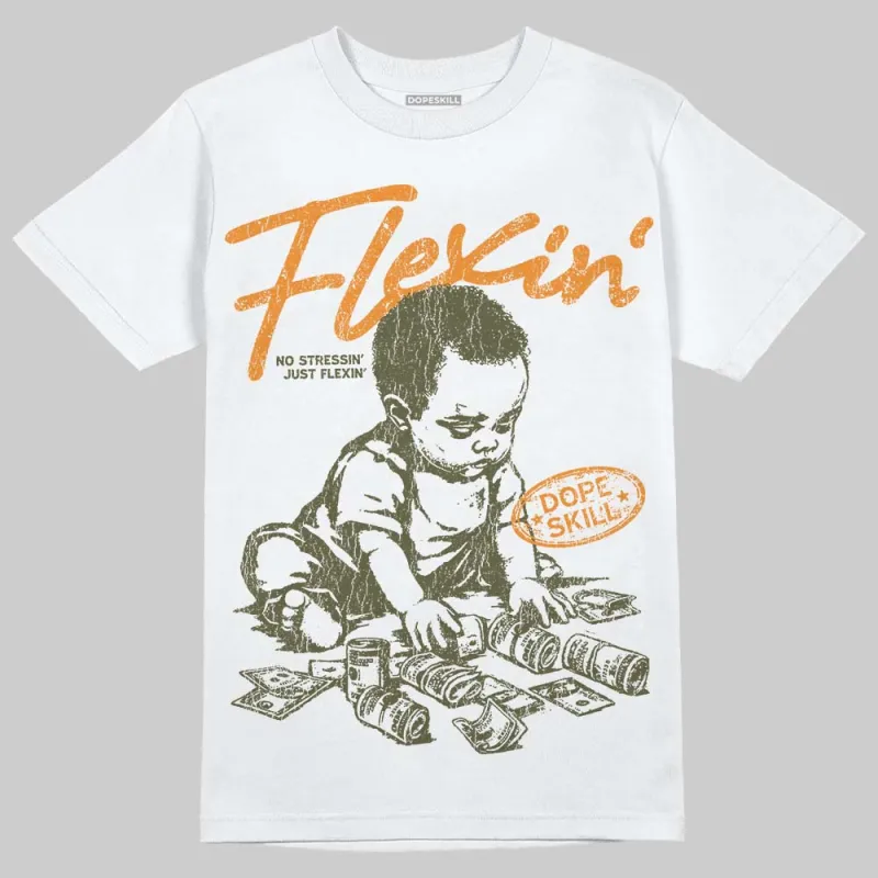 Olive 5s DopeSkill T-Shirt Flexin' Graphic made by DopeSkill