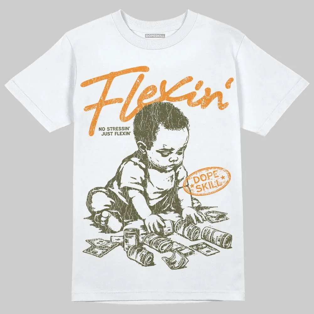 Olive 5s DopeSkill T-Shirt Flexin' Graphic sold by DopeSkill