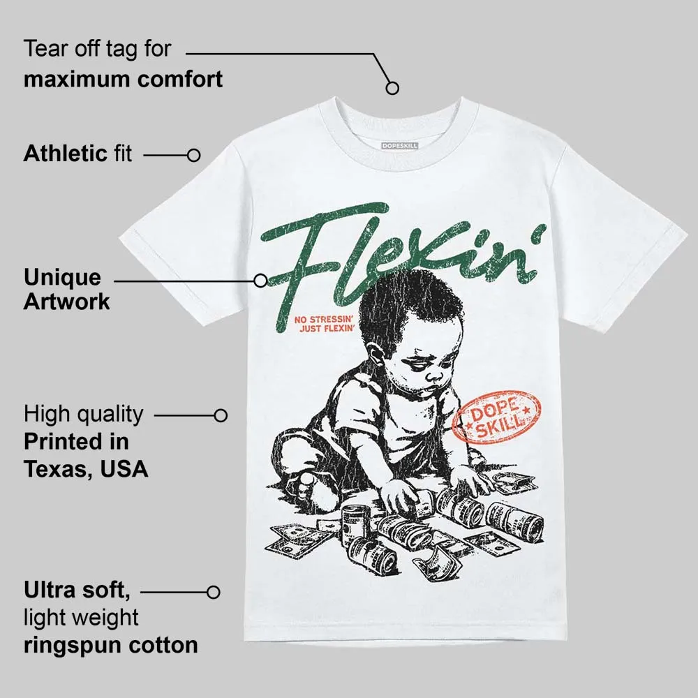 Dunk Team Dark Green Orange DopeSkill T-Shirt Flexin' Graphic sold by DopeSkill product image thumbnail 3