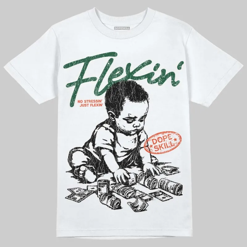 Dunk Team Dark Green Orange DopeSkill T-Shirt Flexin' Graphic sold by DopeSkill
