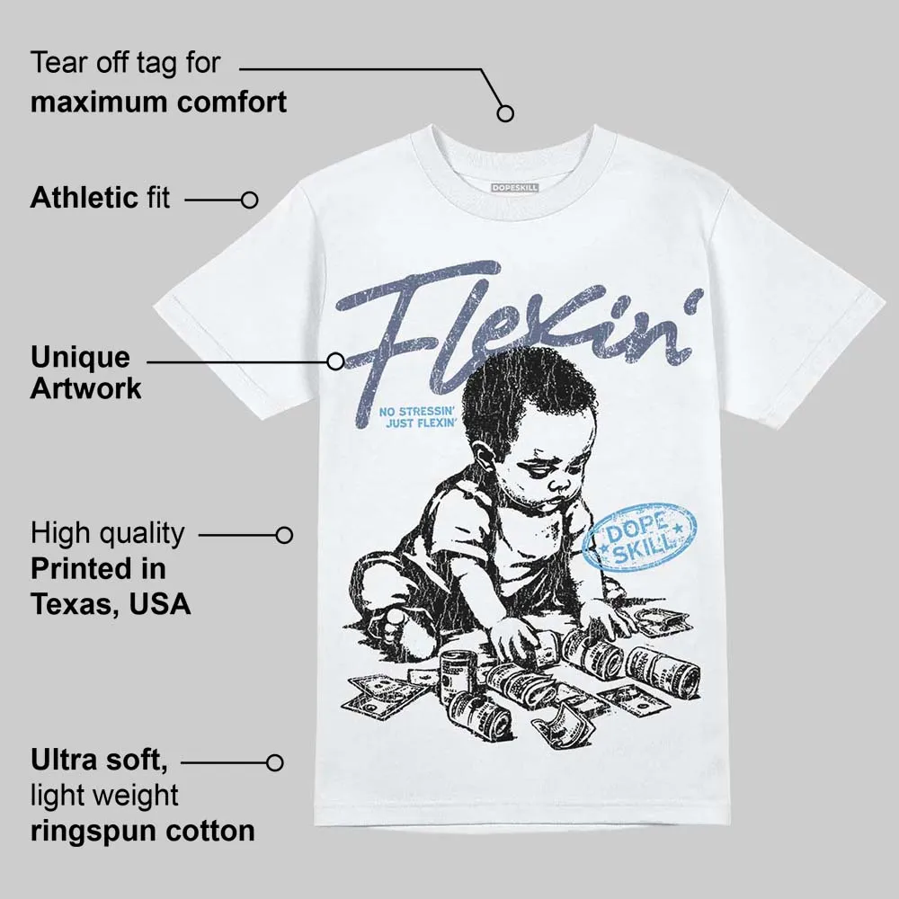 Diffused Blue 11s DopeSkill T-Shirt Flexin' Graphic sold by DopeSkill product image thumbnail 3