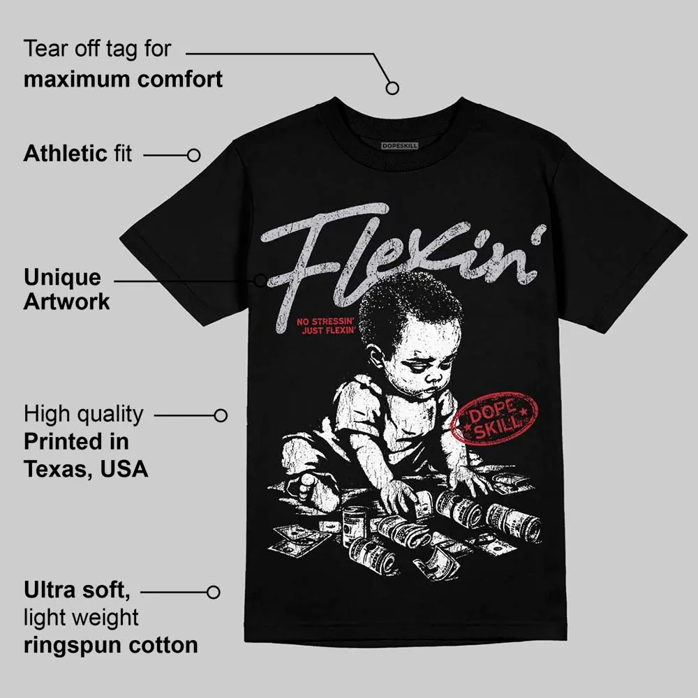 Black Metallic Reimagined 5s DopeSkill T-Shirt Flexin' Graphic sold by DopeSkill product image thumbnail 3