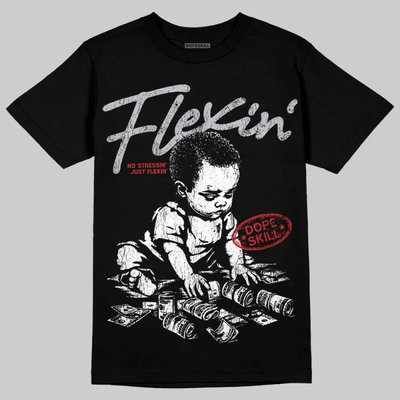 Black Metallic Reimagined 5s DopeSkill T-Shirt Flexin' Graphic sold by DopeSkill