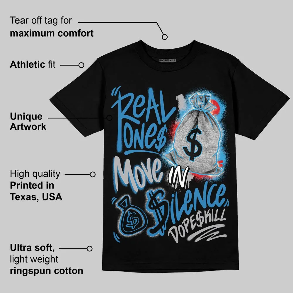 Rare Air 3s DopeSkill T-Shirt Real Ones Move In Silence Graphic sold by DopeSkill product image thumbnail 3