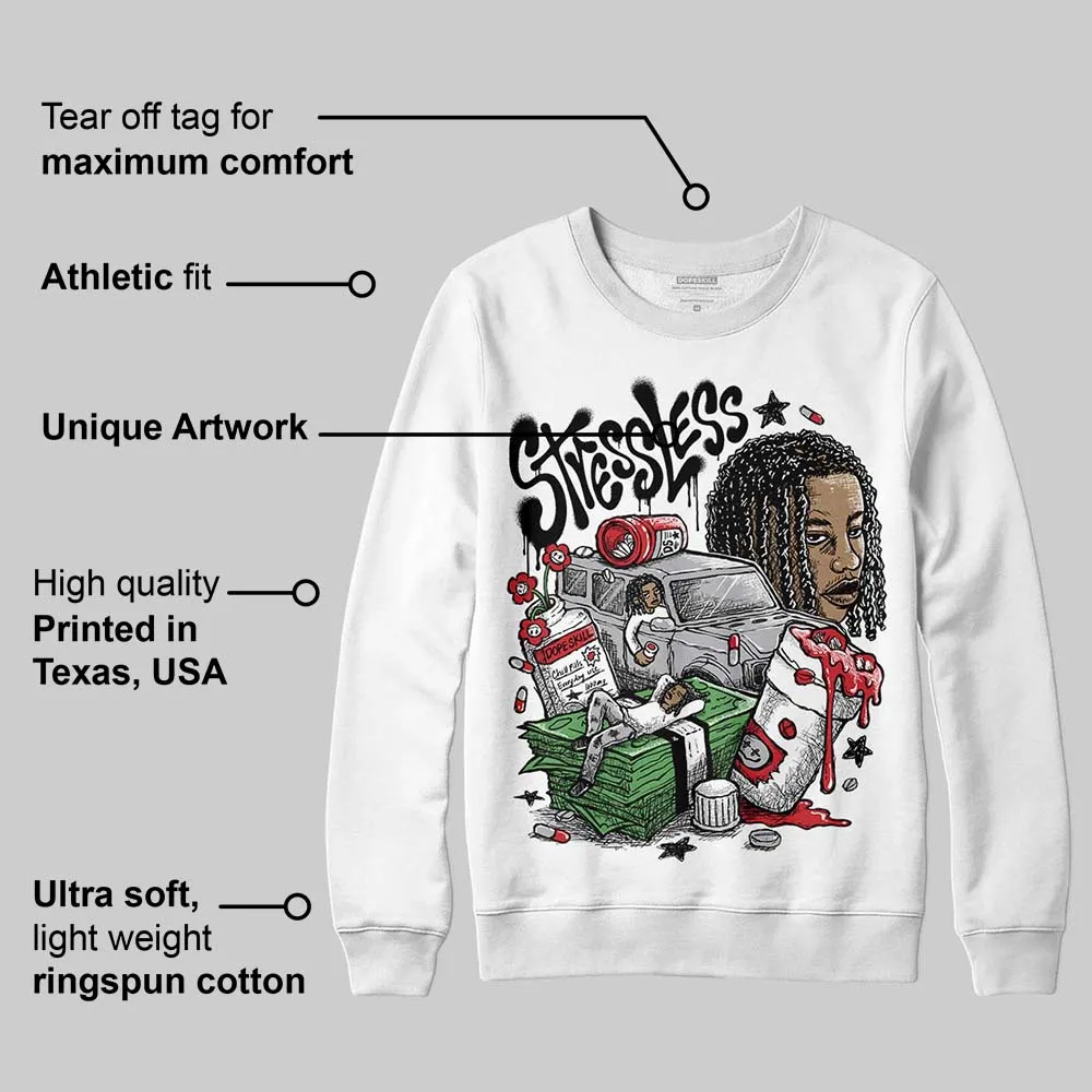 White Cement 4s DopeSkill Sweatshirt Stressless Graphic sold by DopeSkill product image thumbnail 3