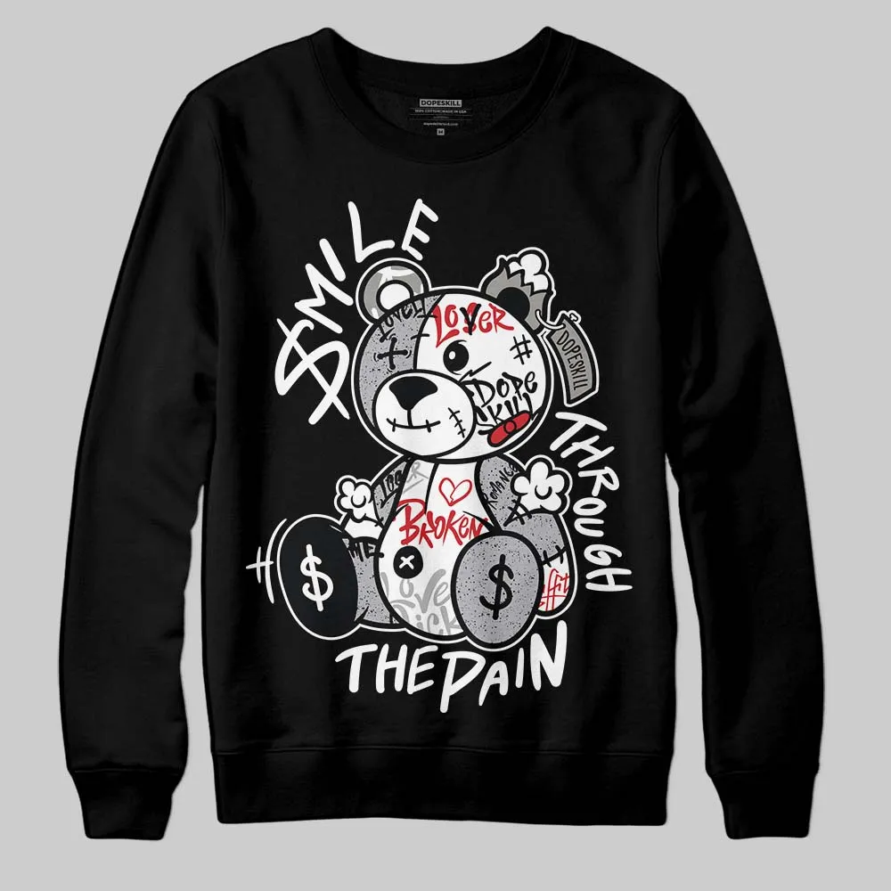 White Cement 4s DopeSkill Sweatshirt Smile Through The Pain Graphic sold by DopeSkill product image thumbnail 2