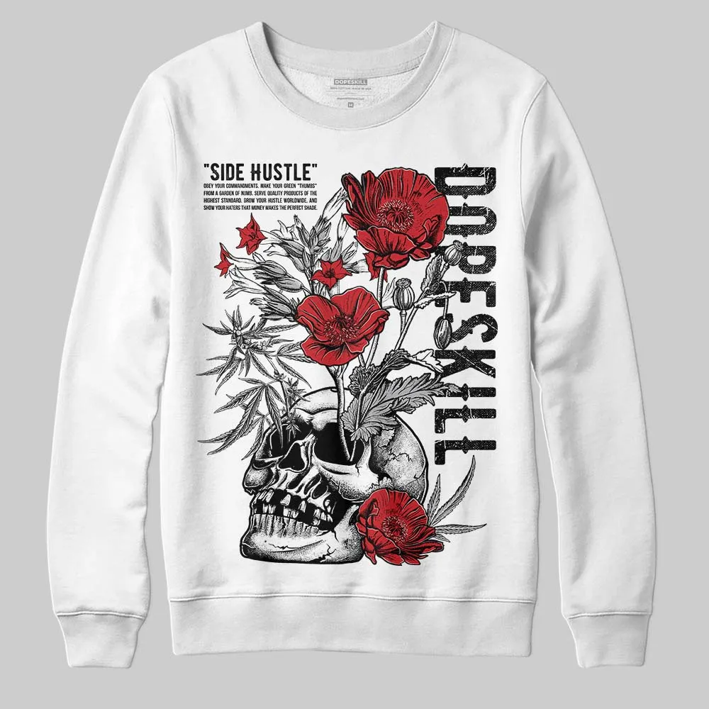 White Cement 4s DopeSkill Sweatshirt Side Hustle Graphic sold by DopeSkill