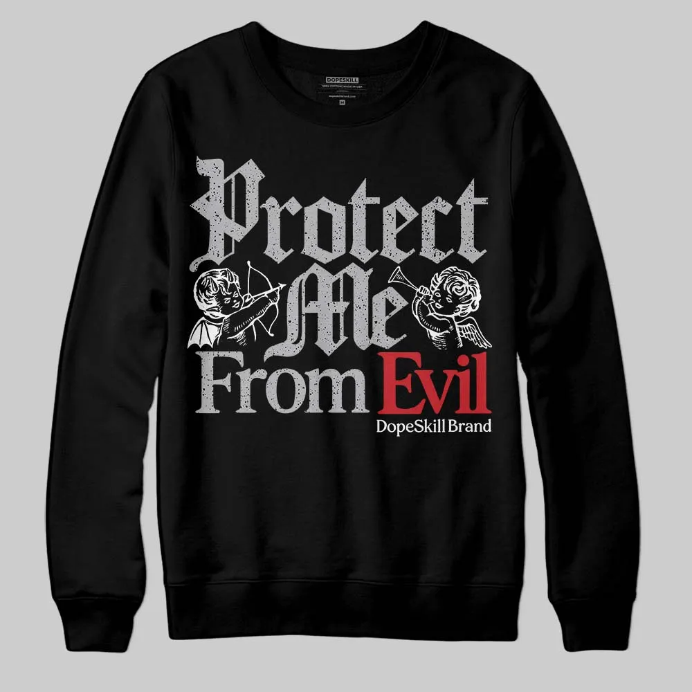 White Cement 4s DopeSkill Sweatshirt Protect Me From Evil Graphic sold by DopeSkill product image thumbnail 2
