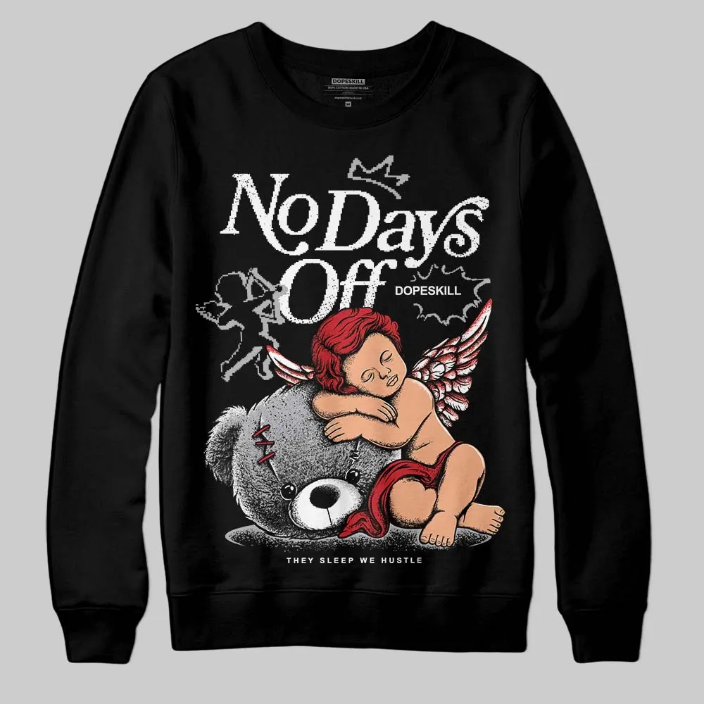 White Cement 4s DopeSkill Sweatshirt New No Days Off Graphic sold by DopeSkill product image thumbnail 2