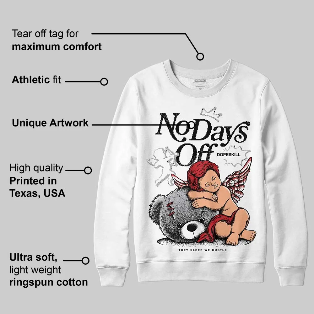 White Cement 4s DopeSkill Sweatshirt New No Days Off Graphic sold by DopeSkill product image thumbnail 3