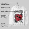 White Cement 4s DopeSkill Sweatshirt Crying Heart Graphic sold by DopeSkill