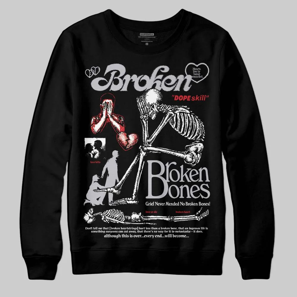 White Cement 4s DopeSkill Sweatshirt Broken Bones Graphic sold by DopeSkill product image thumbnail 2