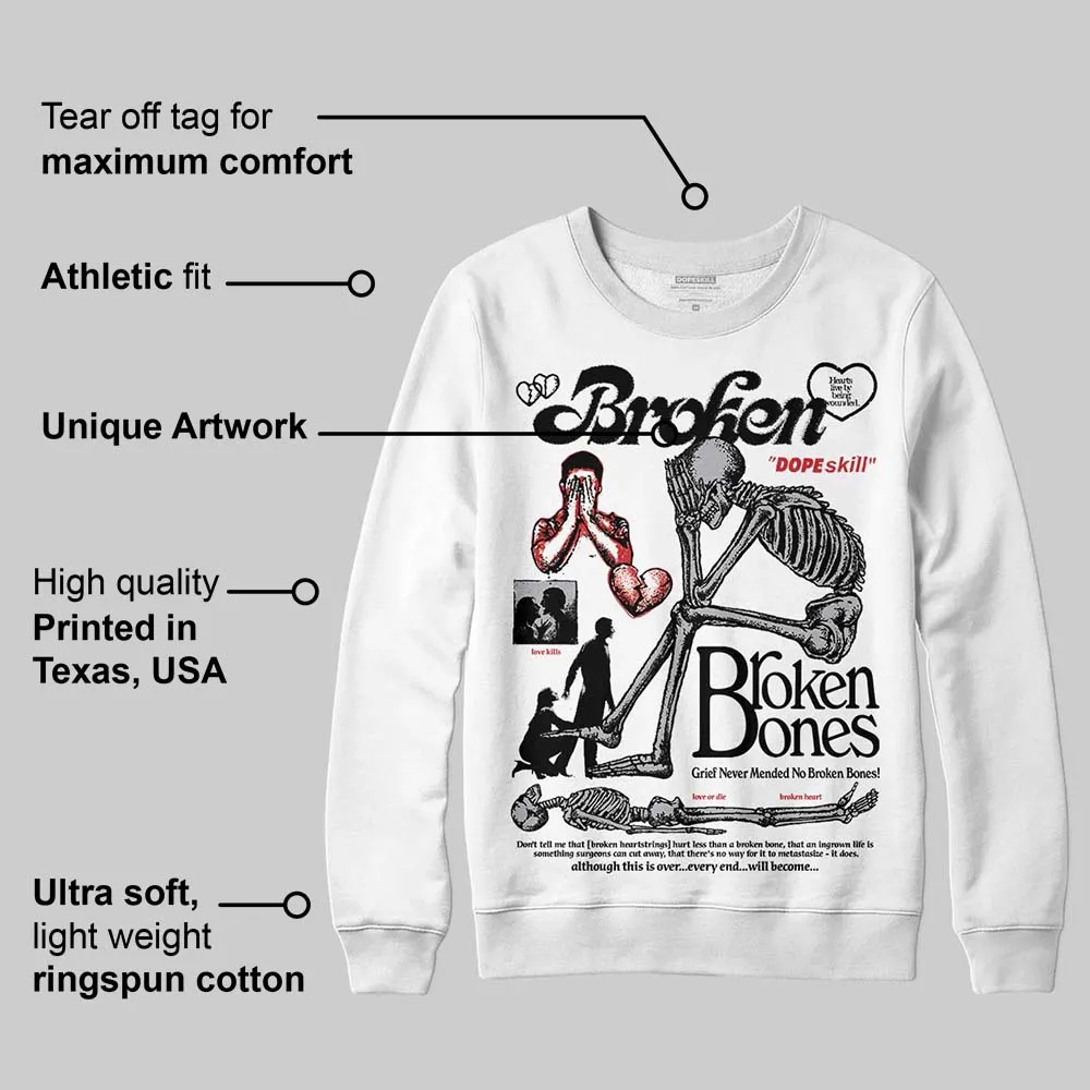 White Cement 4s DopeSkill Sweatshirt Broken Bones Graphic sold by DopeSkill product image thumbnail 3
