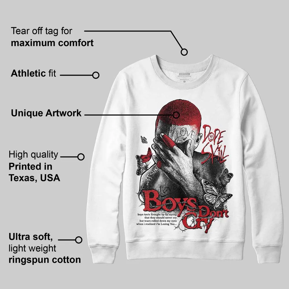White Cement 4s DopeSkill Sweatshirt Boys Don't Cry Graphic sold by DopeSkill product image thumbnail 3