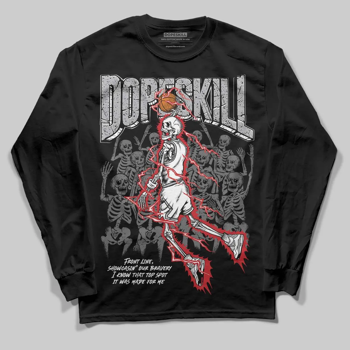 White Cement 4s DopeSkill Long Sleeve T-Shirt Thunder Dunk Graphic sold by DopeSkill product image thumbnail 2