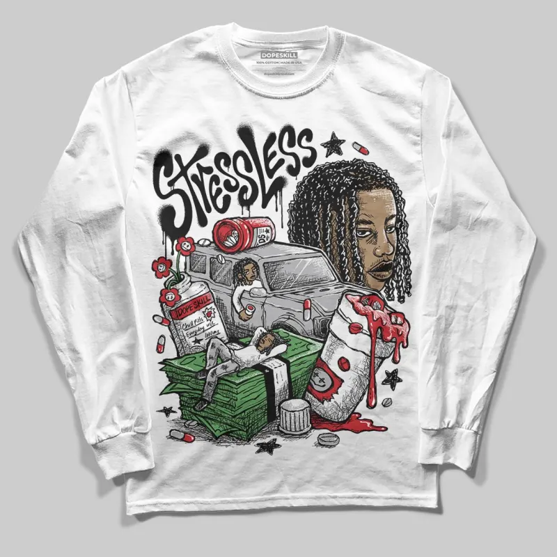 White Cement 4s DopeSkill Long Sleeve T-Shirt Stressless Graphic sold by DopeSkill