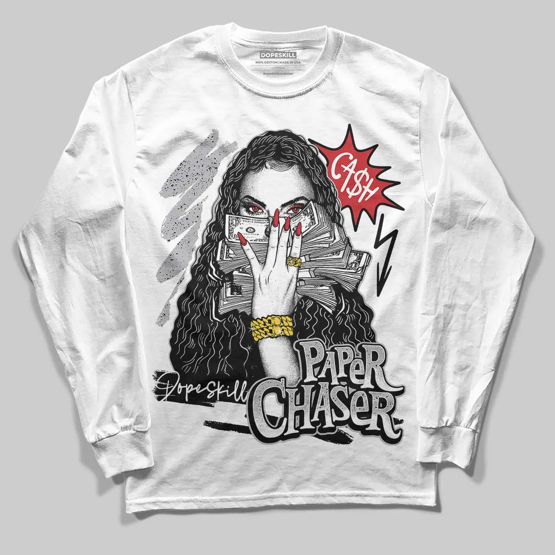 White Cement 4s DopeSkill Long Sleeve T-Shirt NPC Graphic sold by DopeSkill