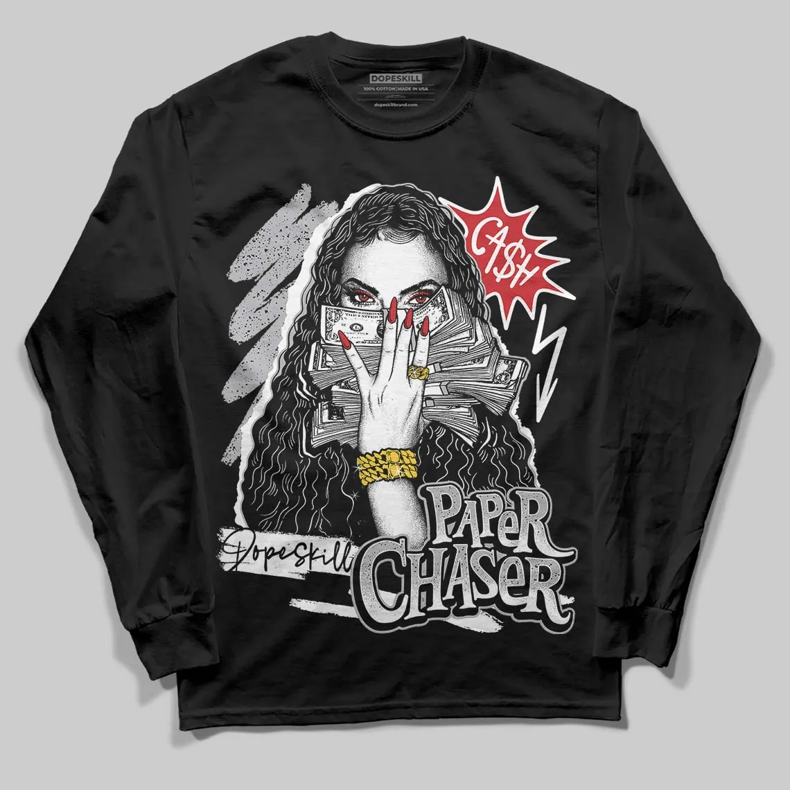 White Cement 4s DopeSkill Long Sleeve T-Shirt NPC Graphic sold by DopeSkill product image thumbnail 2