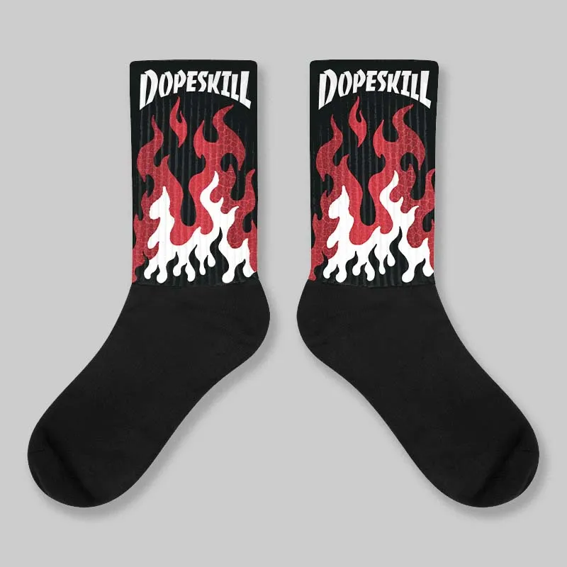 Ruby 1s DopeSkill Sublimated Sock FIRE Graphic sold by DopeSkill