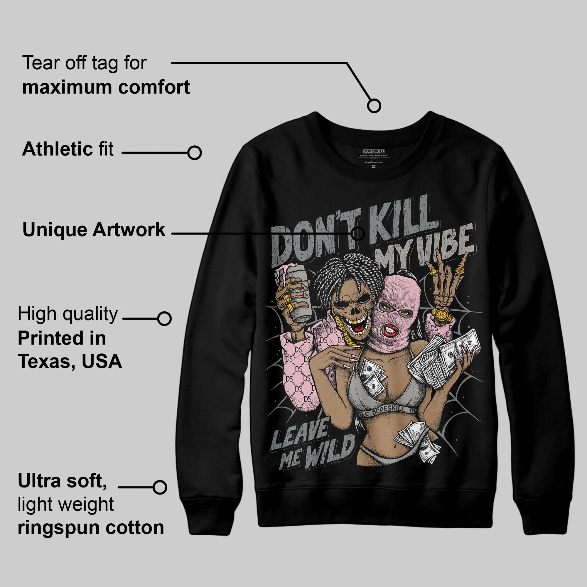 Max 95 OG “Pink Foam” DopeSkill Sweatshirt Don't Kill My Vibe Graphic sold by DopeSkill product image thumbnail 3