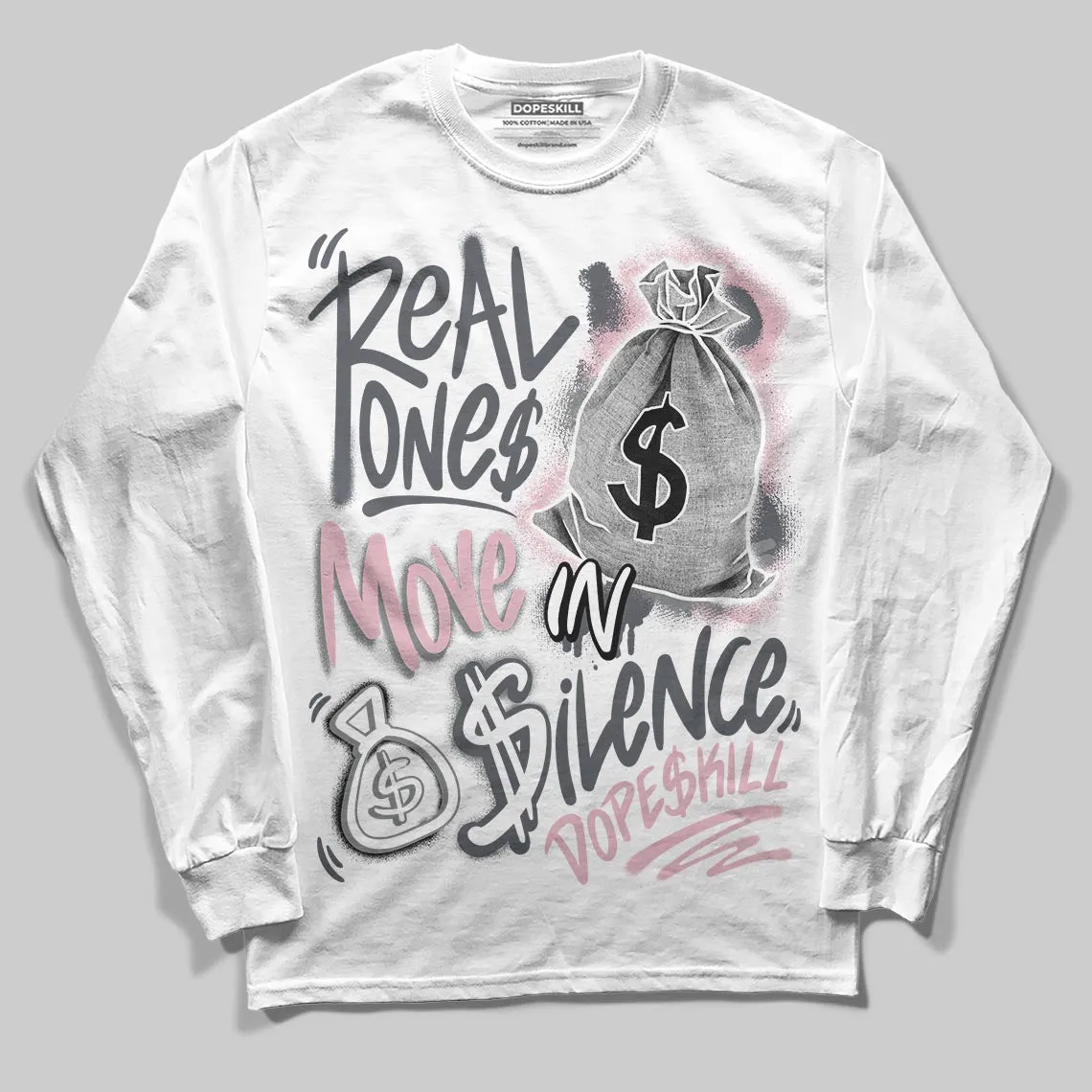 Max 95 OG “Pink Foam” DopeSkill Long Sleeve T-Shirt Real Ones Move In Silence Graphic sold by DopeSkill product image thumbnail 2