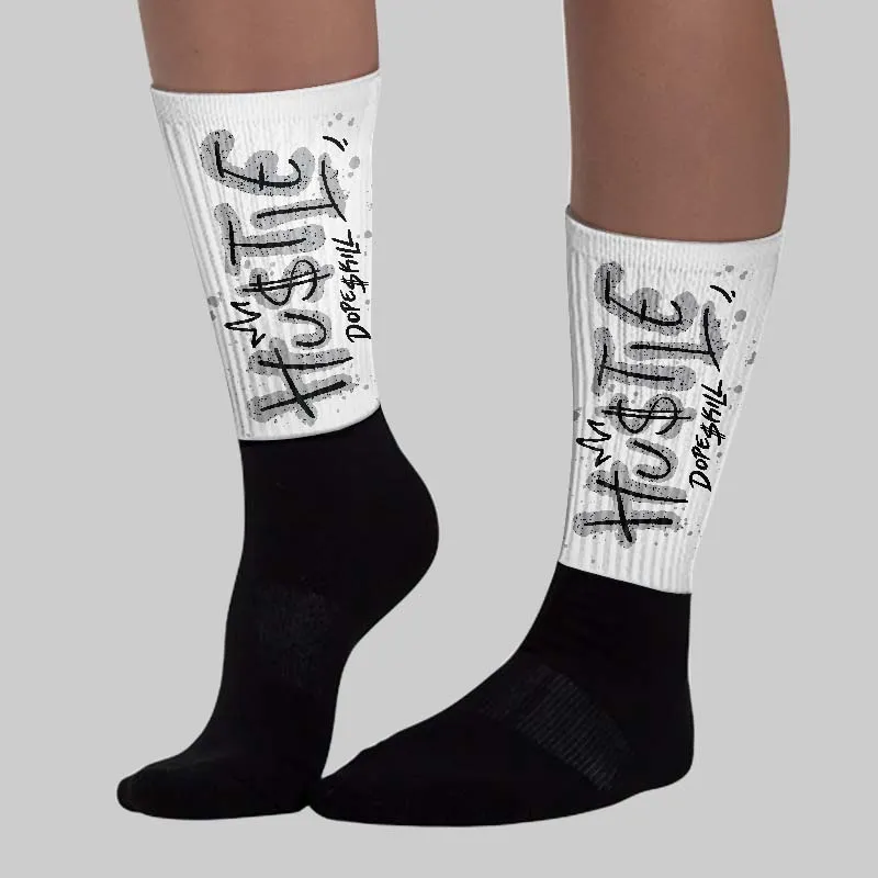 White Cement 4s DopeSkill Sublimated Sock Hustle Graphic sold by DopeSkill product image thumbnail 3