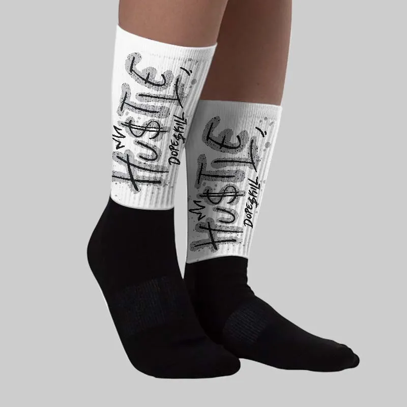 White Cement 4s DopeSkill Sublimated Sock Hustle Graphic sold by DopeSkill product image thumbnail 2