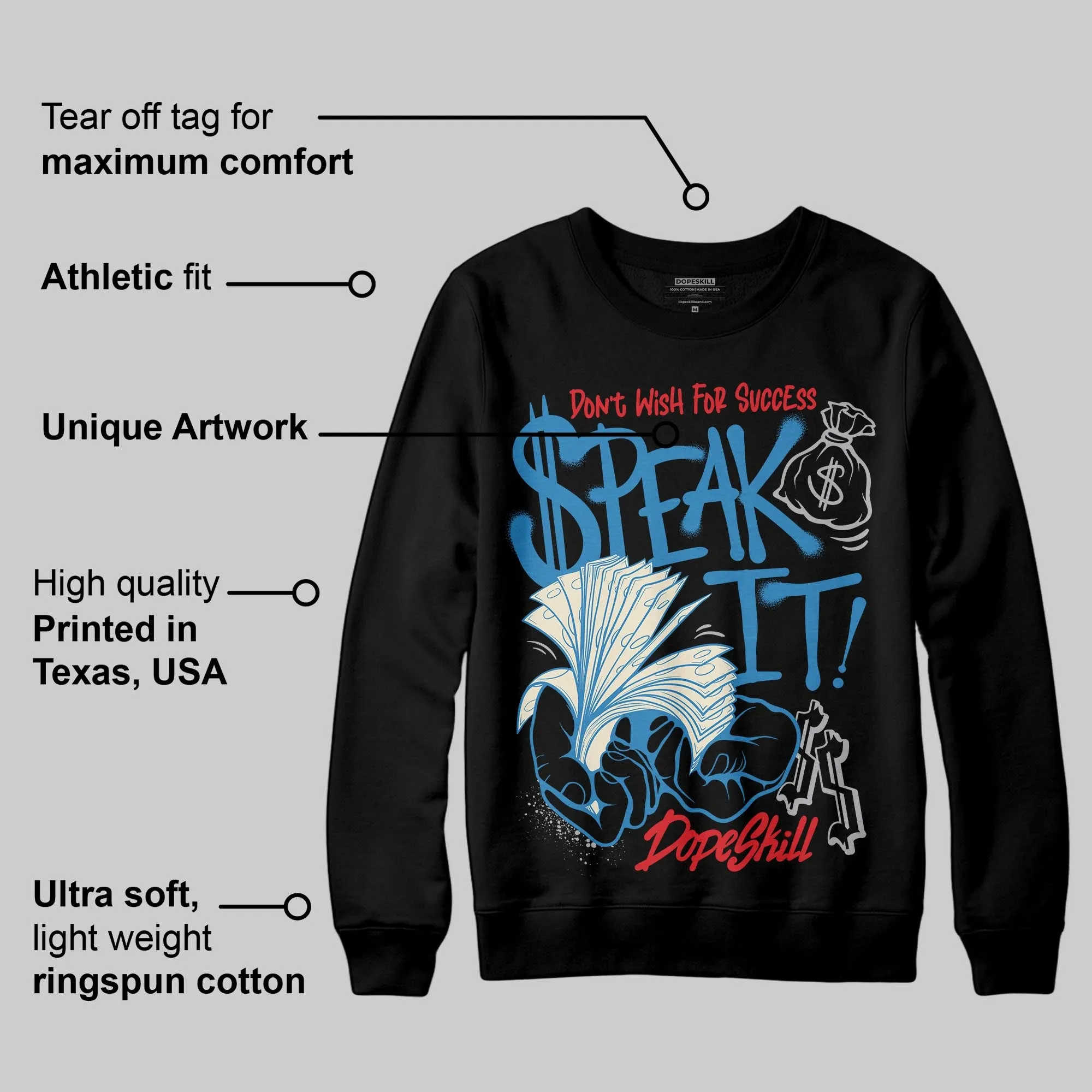 Rare Air 3s DopeSkill Sweatshirt Speak It Graphic sold by DopeSkill product image thumbnail 3