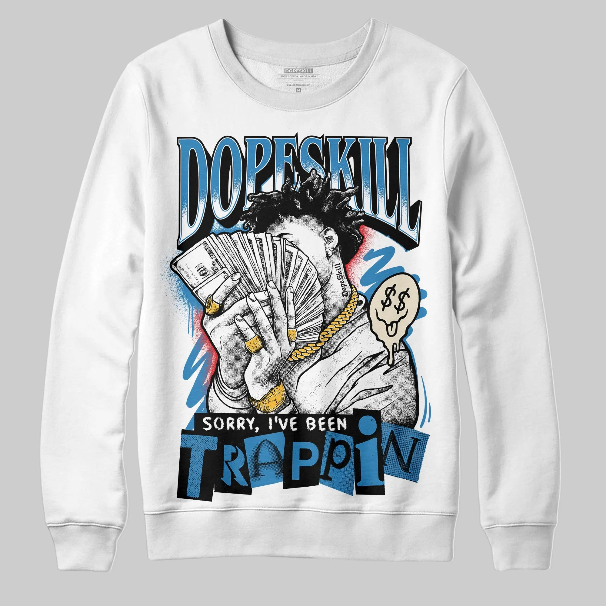Rare Air 3s DopeSkill Sweatshirt Sorry I've Been Trappin Graphic sold by DopeSkill product image thumbnail 2