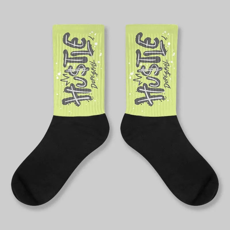 Light Lemon Twist 4s DopeSkill Sublimated Sock Hustle Graphic sold by DopeSkill