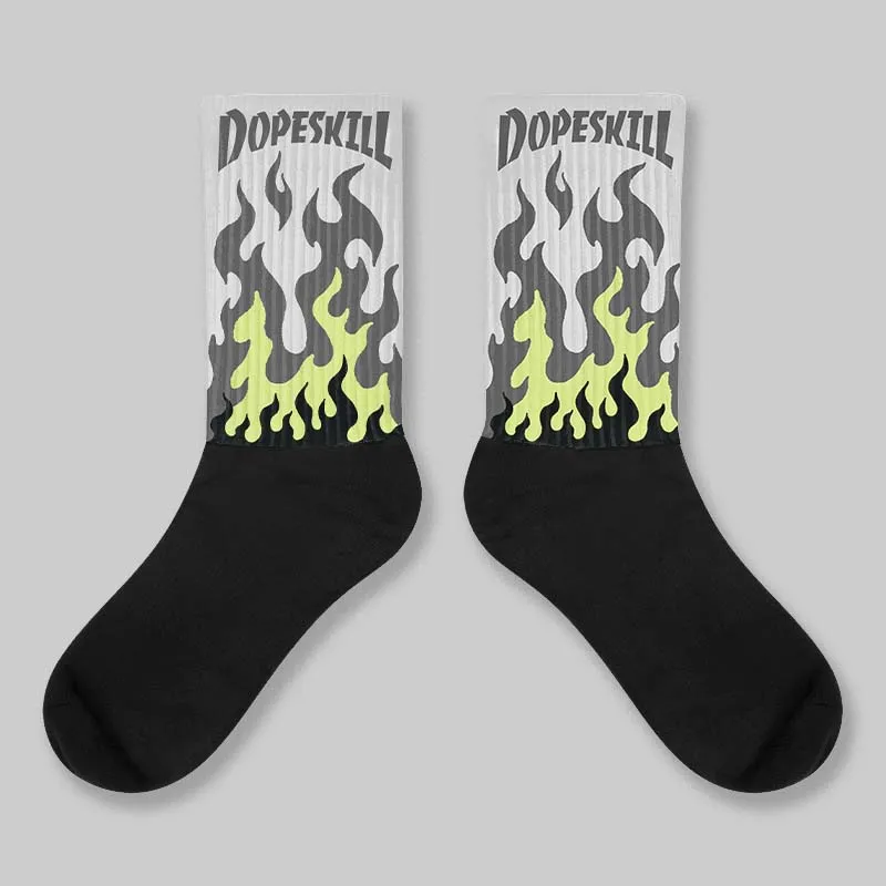 Light Lemon Twist 4s DopeSkill Sublimated Sock FIRE Graphic sold by DopeSkill
