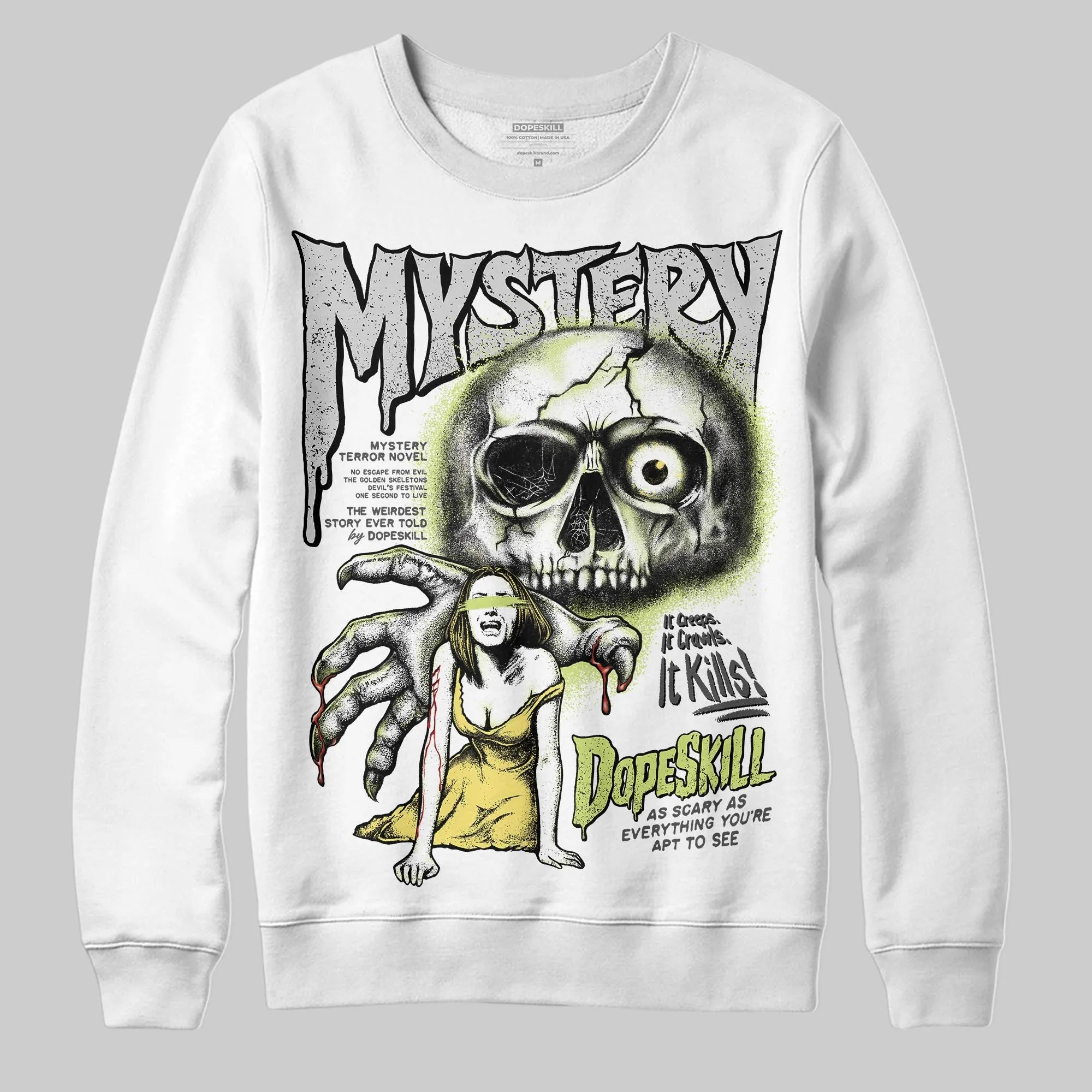 Light Lemon Twist 4s DopeSkill Sweatshirt Mystery Ghostly Grasp Graphic sold by DopeSkill product image thumbnail 2
