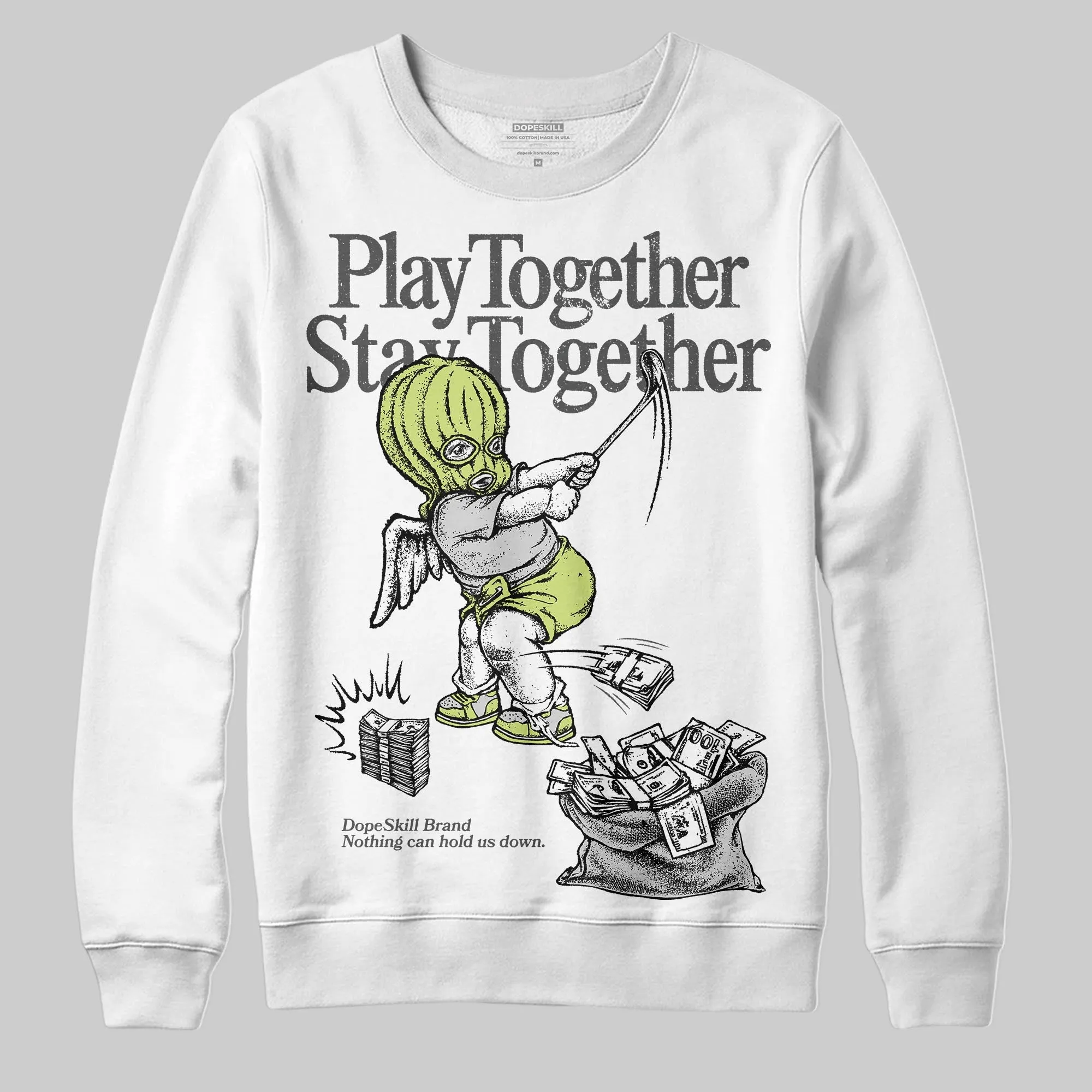 Light Lemon Twist 4s DopeSkill Sweatshirt Play together, Stay together Graphic sold by DopeSkill product image thumbnail 2