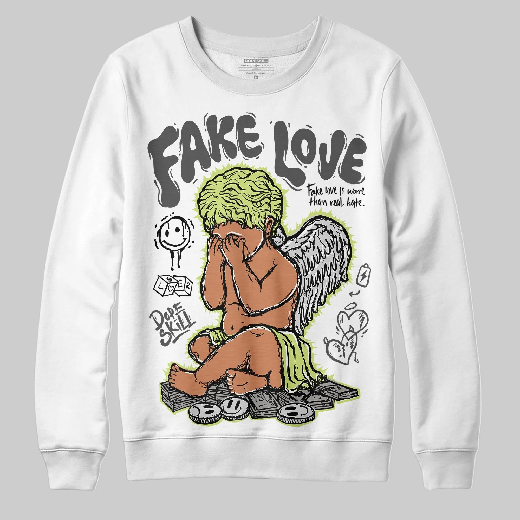 Light Lemon Twist 4s DopeSkill Sweatshirt False Love Graphic sold by DopeSkill product image thumbnail 2
