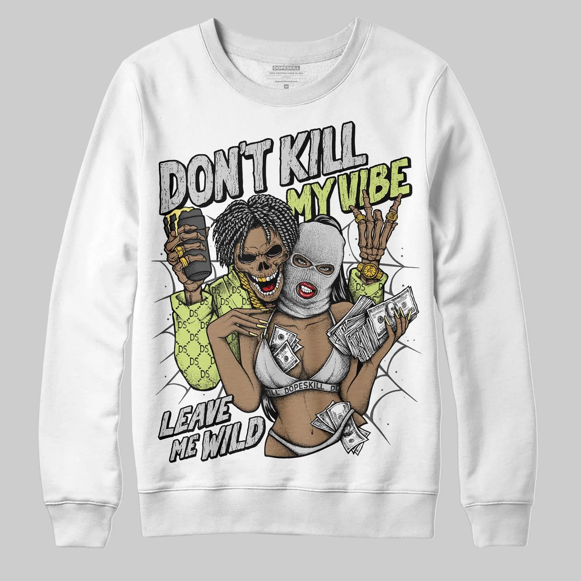 Light Lemon Twist 4s DopeSkill Sweatshirt Don't Kill My Vibe Graphic sold by DopeSkill product image thumbnail 2